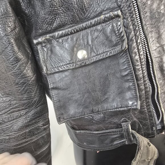 Collectible 50s British Mfg Co. Wind Cheater D-pocket motorcycle jacket (flaws) - Picture 8 of 16
